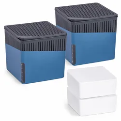 WENKO Raumentfeuchter Mod. Cube Blau 1000 g, 2er Set, beugt Schimmel und Gerüchen vor