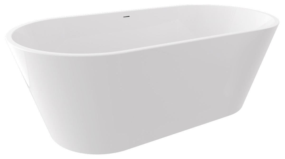 AZRA freistehende Badewanne 170x80x58cm, Weiß
