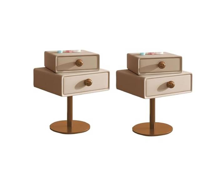 Nachttisch, Hoher Sofa-Beistelltisch, kleiner Nachttisch(Brown,45x40x60cm)