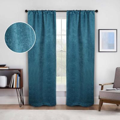 Superior Senna Room Darkening Textured Window Curtain Panels, Set of 2 - Machine Washable Window Coverings