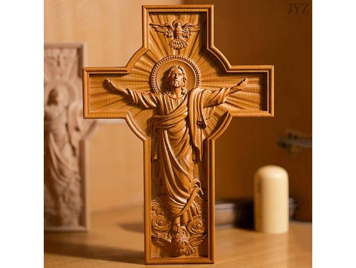Crucifixes pour mur, décoration murale de jésus, peinture murale religieuse, église chrétienne, cadeau de pâques catholique de jésus