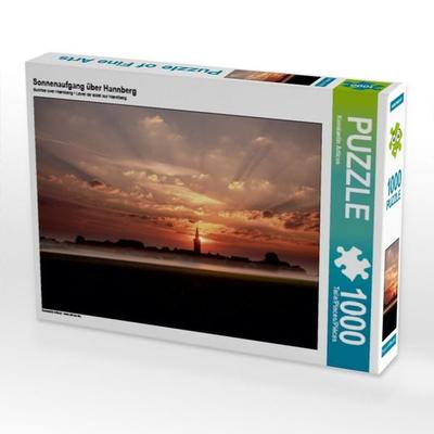 CALVENDO Puzzle Sonnenaufgang über Hannberg 1000 Teile Puzzle quer | 1000 Teile Lege-Größe 64 × 48 cm Foto-Puzzle für glückliche Stunden