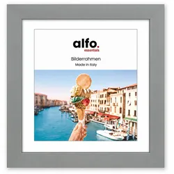 Amalfi 20x20 cm, grau mit Passepartout 13x13 cm, Holzrahmen