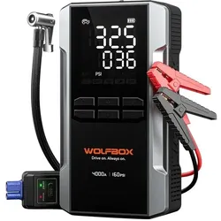 Wolfbox, Starthilfe, MegaVolt 24 Air 24.000 mAh 4.000 A Starthilfe-Gerät (4000 A, 24000 mAh)