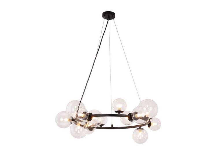 Nettlife Pendelleuchte Dupont 80/79.5/171cm, Transparent, Metall, G9, 79.5x171x80 cm, Lampen & Leuchten, Innenbeleuchtung, Hängeleuchten, Pendelleuchten