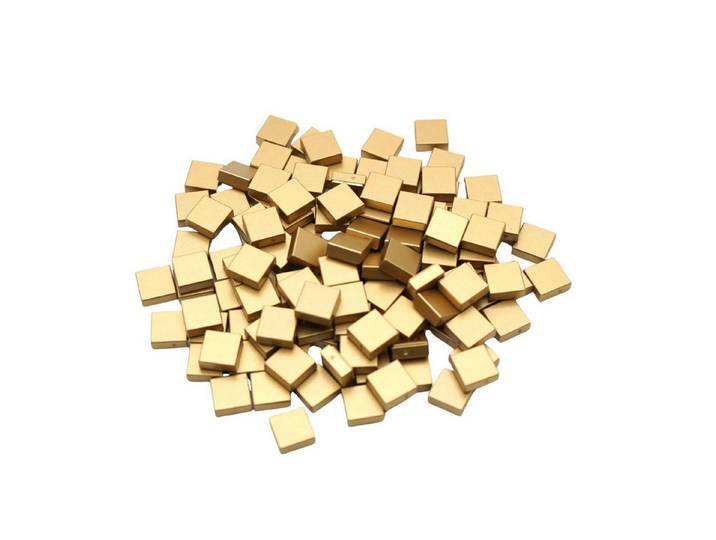 LEGO® 500 Fliesen 1x1 eckig, Gold (metallic) Spielbausteine