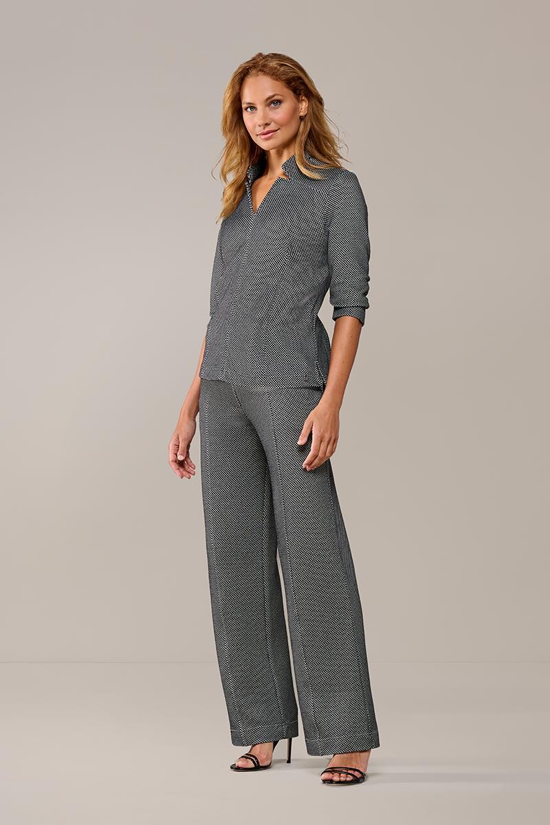 Leony Broek Zwart / Off White