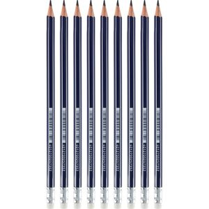 Pelikan Bleistift HBE, Härte HB, mit Radiergummi, 10 Stück