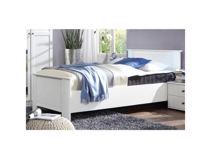 Lomadox Bett Bettrahmen 100x200cm, weiß, CROPANI-43