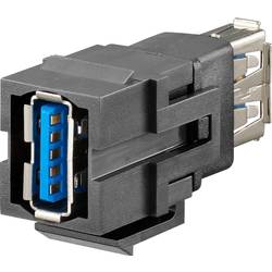 USB-Keystone A 3.0 Adapter, Doppelkupplung KMK-USB 3.0 sw Doppelkupplung 17010660 Rutenbeck Inhalt: 1 St.