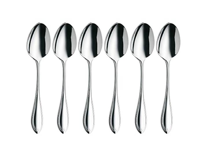 WMF Premiere espresso lepels 6-delig, Voor 6 personen, Ergonomisch gevoel, Cromargan protect®, Vaatwasmachinebestendig, Bestekdoos, 1119966340