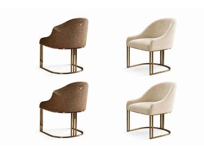 Xlmoebel Polsterstuhl 4er Set elegante Polsterstühle im modernen Esszimmer-Design (4er Set), Made in Europa