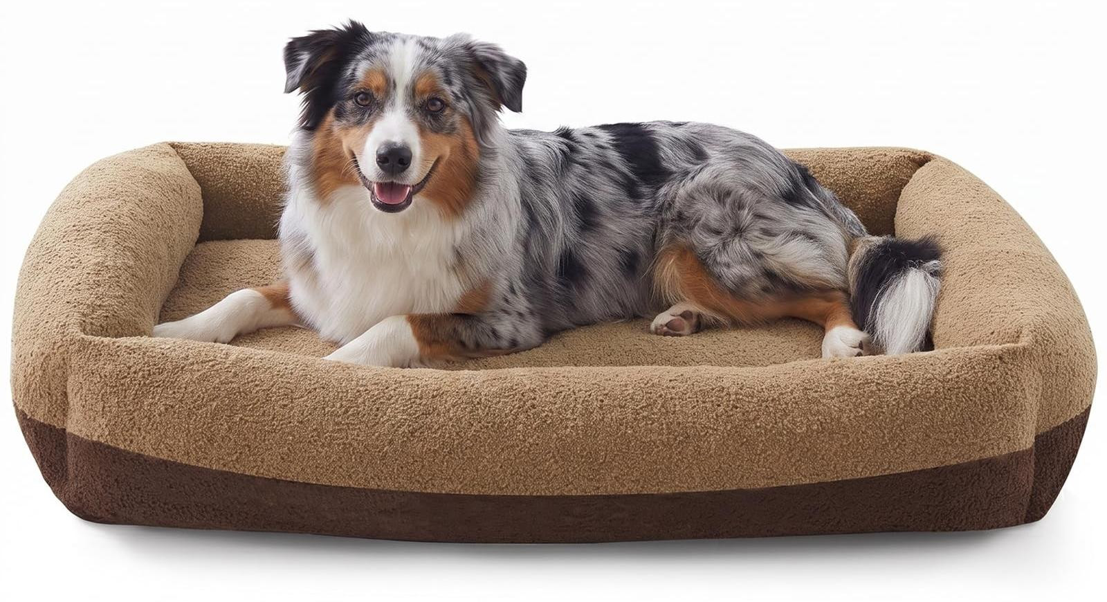 Merkloos Wasbaar Hondenbed voor Middelgrote Honden met Verwijderbare Hoes