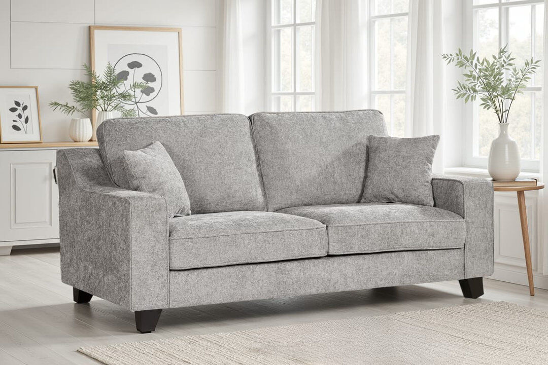 Mercer41 Housley Chenille Sofa Grey 2