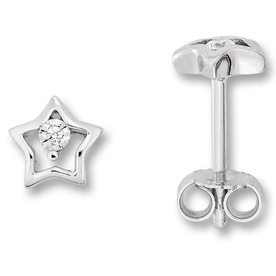 Paar Ohrhänger ONE ELEMENT "Zirkonia Stern Ohrringe Ohrstecker aus 925 Silber", silber, Ohrringe, Damen, Kinder, Silber 925 (Sterlingsilber), Ausdruck von Individualität – dezent, bedeutungsvoll, nah am Herzen