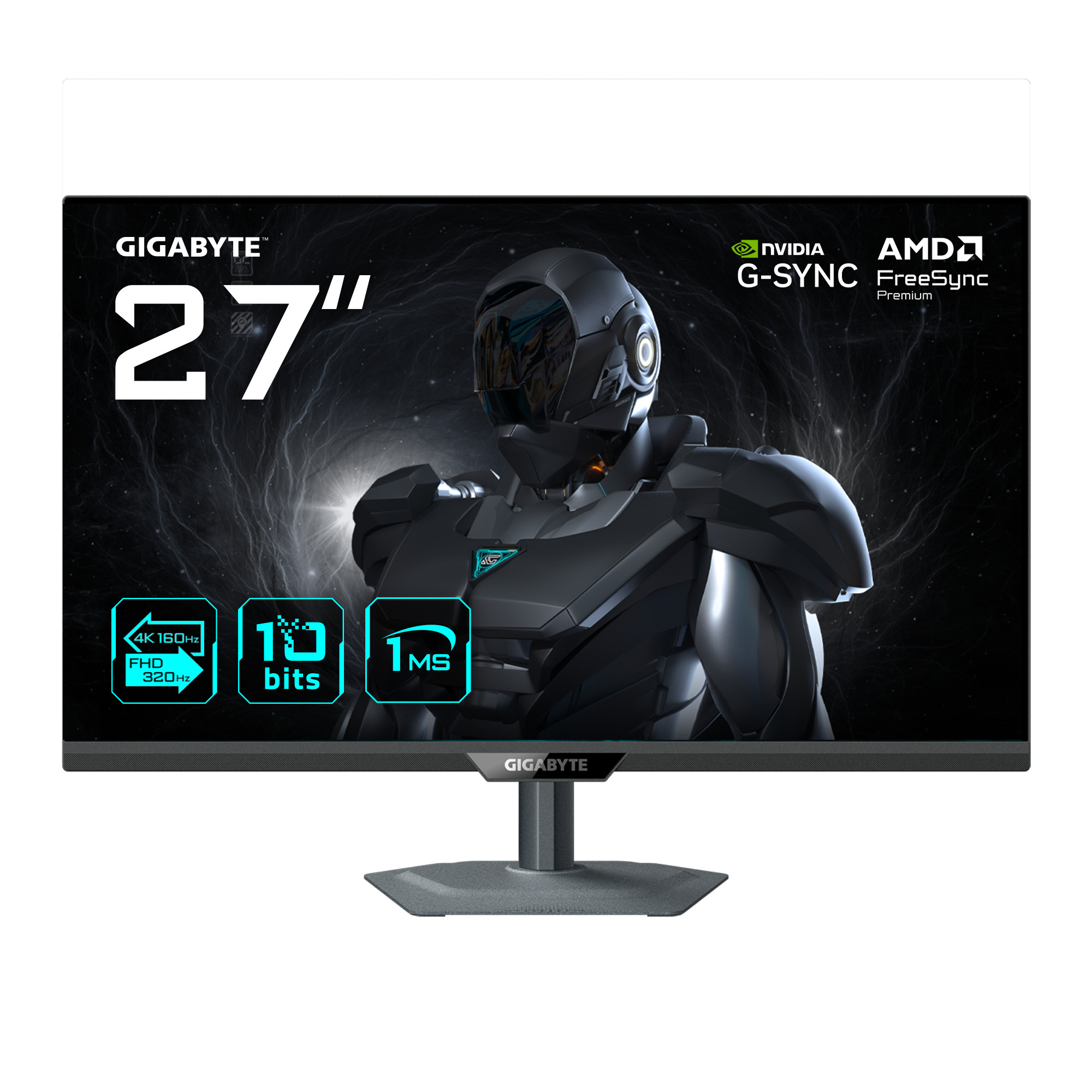 GIGABYTE G27UP 27 Zoll 4K (UHD) / FHD (DualMode) Fast IPS Gaming Monitor 16:9 DP/HDMI/USB-C 160Hz/320Hz