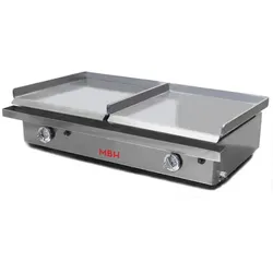 MBH - MAQUINARIA BAR HOSTELERIA MBH - Gasgrill Bratplatte 400x400+400x400 mm wirtschaftlich für die Gastronomie. Zwei-Zonen Fry Top aus laminiertem Stahl für Bar und Restaurant.
