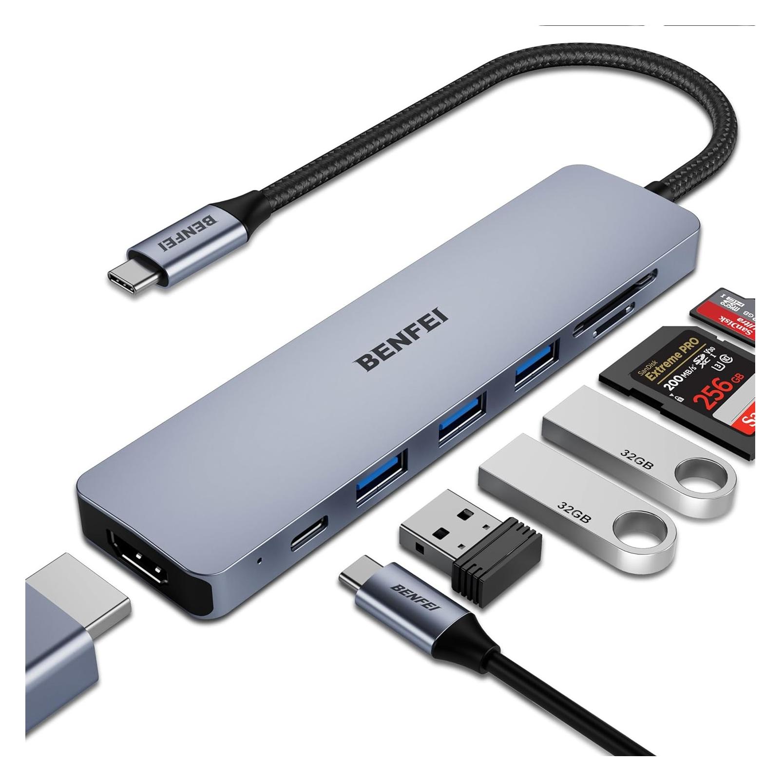 Benfei 100W USB-C HUB 7-in-1 (USB-C, 7 Ports) (62306822)