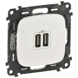 Legrand 754995 Valena Allure USB-Ladedose 2400mA Farbe: Ultraweiß