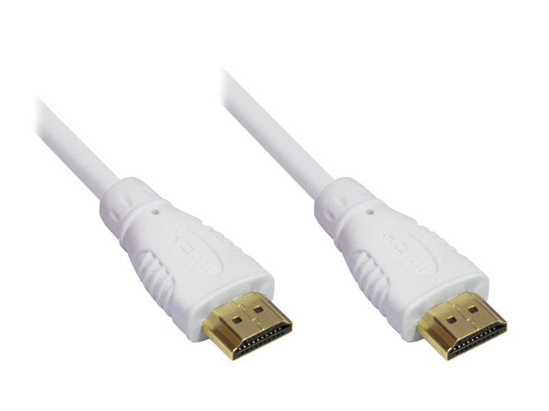 Good Connections High Speed HDMI Kabel 5m mit Ethernet gold Stecker weiß