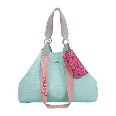 Henkeltasche FRITZI AUS PREUSSEN "Izzy", Damen, Gr. B/H/T: 16cm x 36cm x 50cm, grün (mint), Baumwolle, unifarben, Taschen, aus veganen Materialien