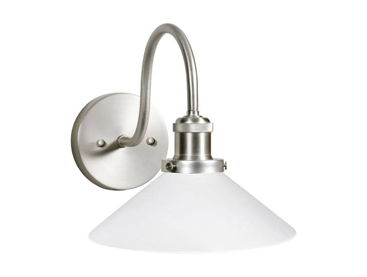 PR Home August Wandleuchte Opal-Chrom