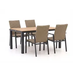 Manifesto Villongo/Fidenza 160 cm Gartenmöbel-Set 5-teilig stapelbar