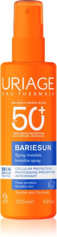 Uriage Bariésun Fragrance Free Invisible Spray SPF50+ spray protecteur visage et corps SPF 50+ 200 ml