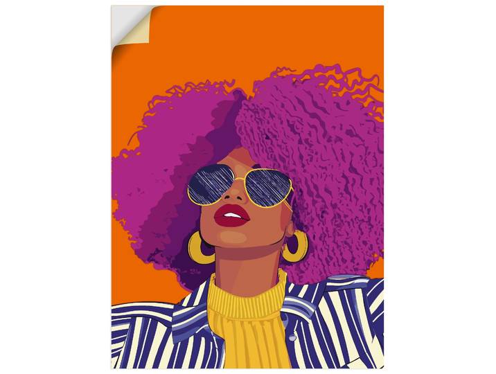 Artland Woman with sunglasses Portrait 1 Stk. tlg. als Alubild, Leinwandbild, Poster, Wandaufkleber in verschied. Grössen