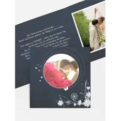 Dankeskarten Hochzeit selbst gestalten mit Spruch und Fotos im Onlinedesigner bei Meine-Kartenmanufaktur.de