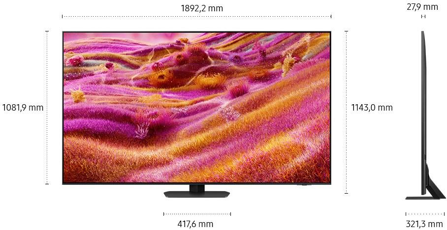 Samsung 85" Neo QLED QN93F 4K Vision AI Smart TV (2025), 2,16 m (85"), 3840 x 2160 Pixel, Neo QLED, Smart-TV, WLAN, Schwarz