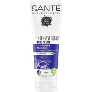 SANTE Handcreme Intensive Repair, Bio-Sheabutter und Macadamiaöl, für trockene Haut, 75 ml