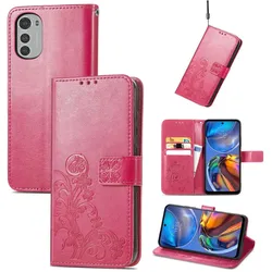 König Design Hülle Handy Schutz für Motorola Moto E32 Case Cover Tasche Etui Wallet Bumper (Motorola Moto E32), Smartphone Hülle, Rosa