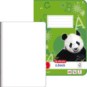 Herlitz Schulheft 3320603 x-book, ab 1. Klasse, A5, blanko, 16 Blatt, 80 g/m², Lineatur 6