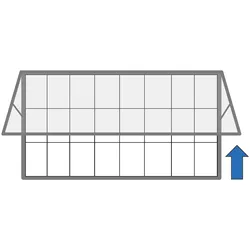 Magnetische Außenvitrine mit Klappfenster, 1800 x 1000 mm