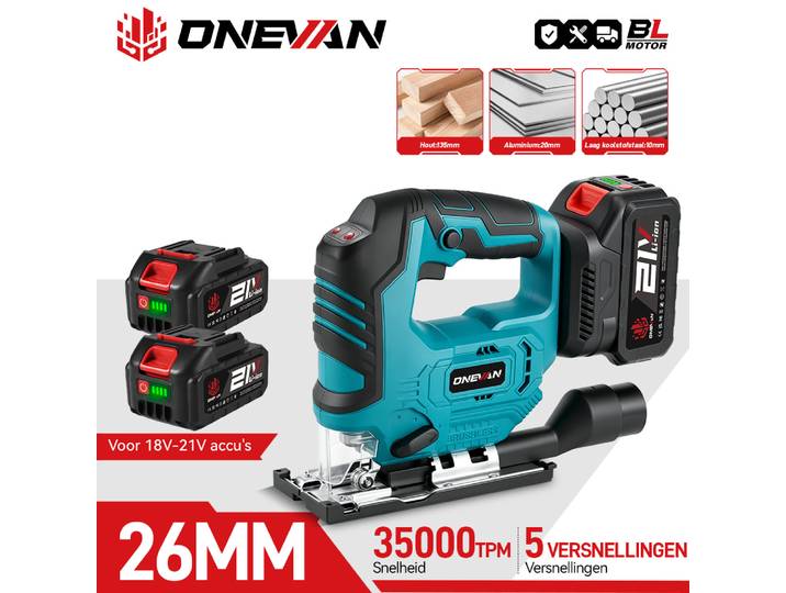 ONEVAN 3500 tr/min scie incurvée électrique sans fil 1000W scie sauteuse électrique outil de coupe du bois pour Makita broche de batterie 18V