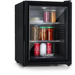 Brooklyn 42 Mini-Kühlschrank Glastür LED Ablage Schwarz 42 Liter