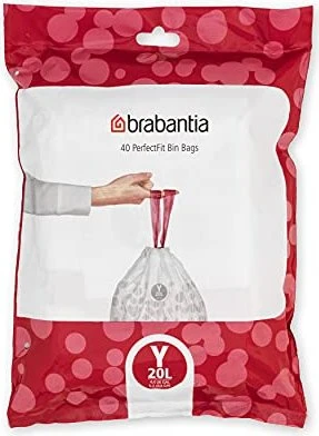 Brabantia PerfectFit Beutel - 20 Liter (Y) - 40 Stück, 40 Stk