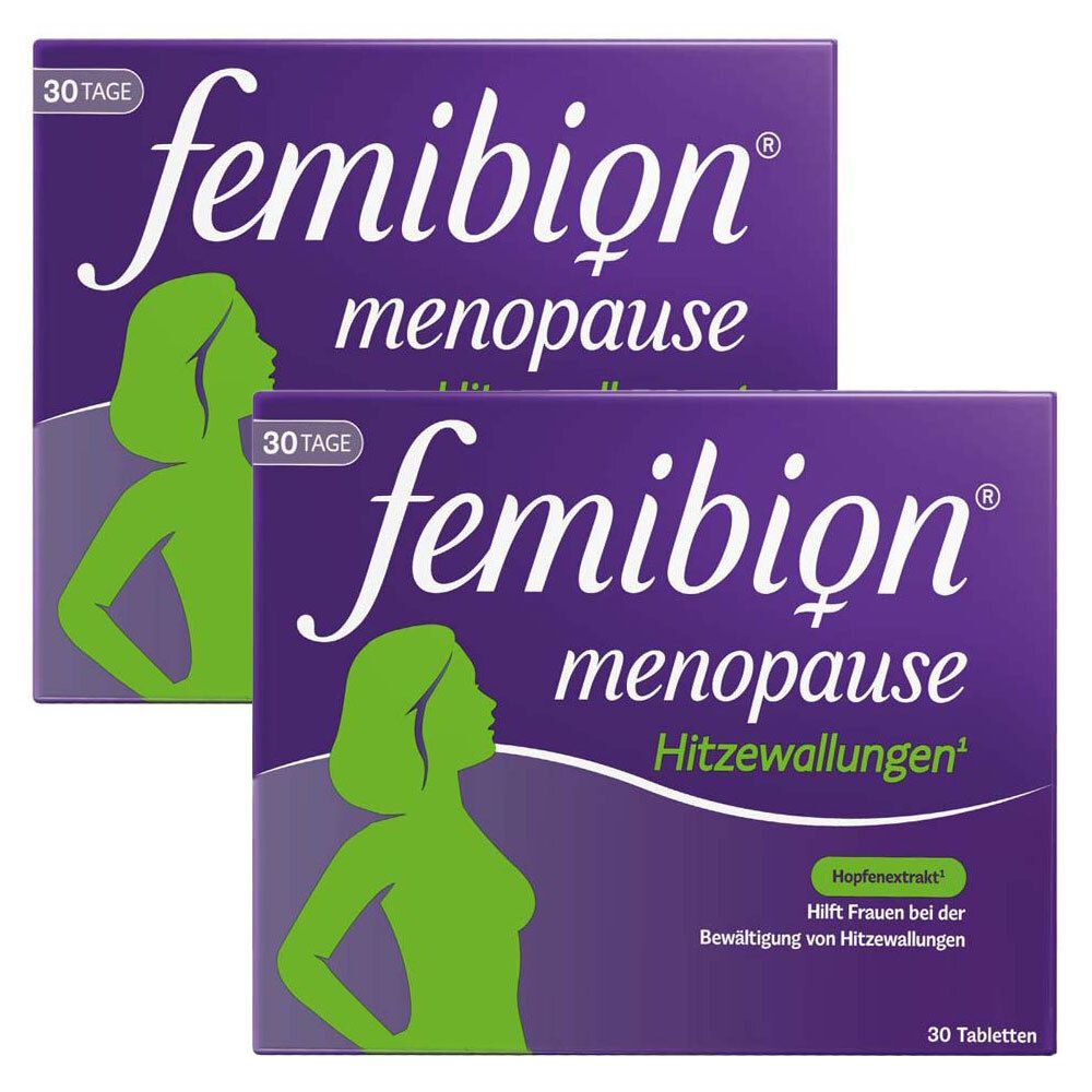 Femibion Menopause Hitzewallungen, hormonfreie Formulierung x2 2x30 St Tabletten