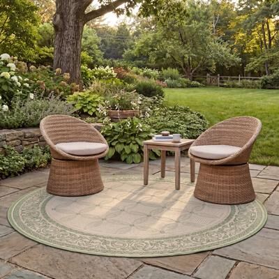 SAFAVIEH Courtyard Laurene Waterproof Patio Backyard Rug