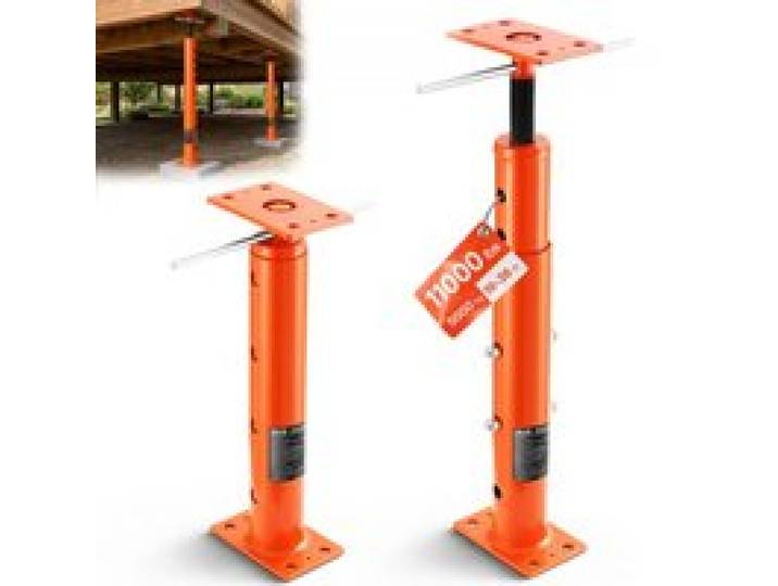 VEVOR Cric de Sol de Maison, Hauteur 48,26-91,44 cm, Cric de Plancher Sous-sol Réglable pour Nivellement, Capacité Charge 8164,66 kg, Poteau Support Levage Télescopique Acier pour Support Temporaire