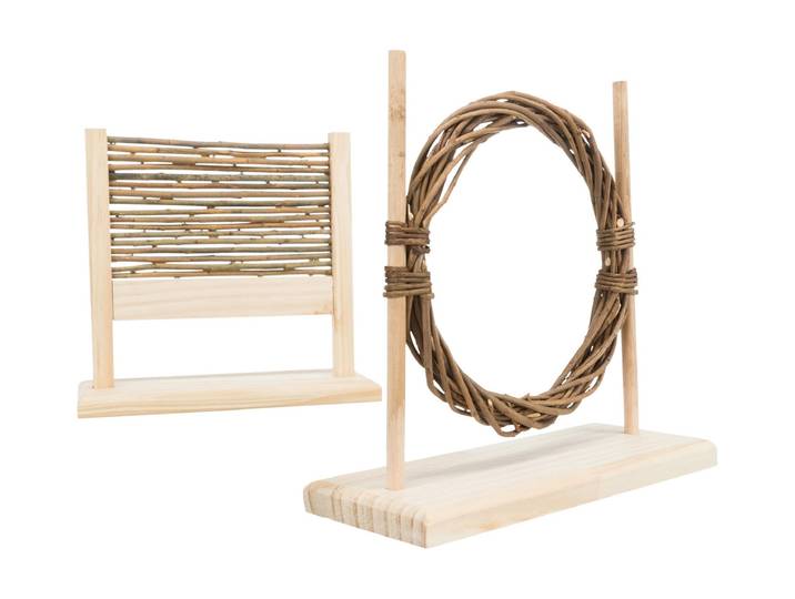 Agility-Hürde TRIXIE Agility-Set mit Hürde und Ring , braun, B:28cm H:26cm, Holz, Tierspielzeuge, Agility-Hürde