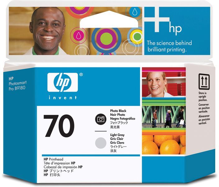 HP 70 (C9407A) - Schwarz + Hellgrau - Druckerpatrone