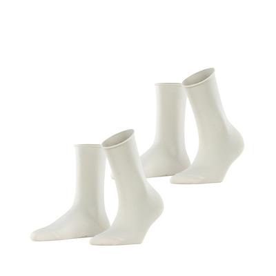 Socken ESPRIT "Basic Pure", Damen, Gr. 35-38, weiß (off), Baumwollmischung, unifarben, normal, Socken Socken, ohne einschneidendes Bündchen, Basic-Socke, Uni-Strümpfe atmungsaktiv