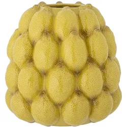 Bloomingville Limone Vase, Gelb, Steingut, Ø 22xH22 cm