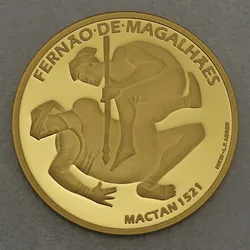 Goldmünze 7,5 Euro "Mactan 1521" 2021 500. Jahrestag Weltumsegelung (Portugal)