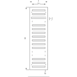Zehnder Metropolitan Bar Design-Elektroheizkörper ZM1Z1140B500020 MEPE-080-040/GD, 805 x 400 mm, Traffic black, RAL 9017