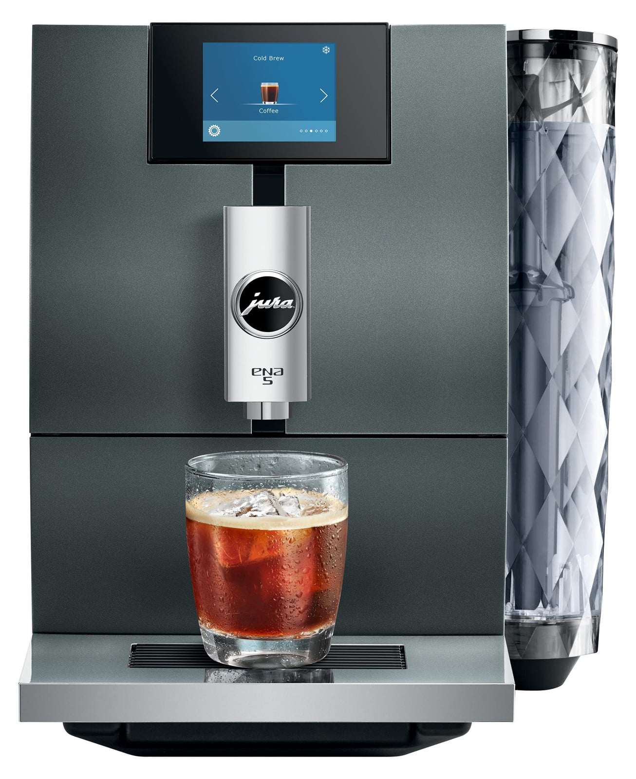 Jura Ena 5 Night Inox Koffiemachine met Touchdisplay en Cold Brew Functie in RVS