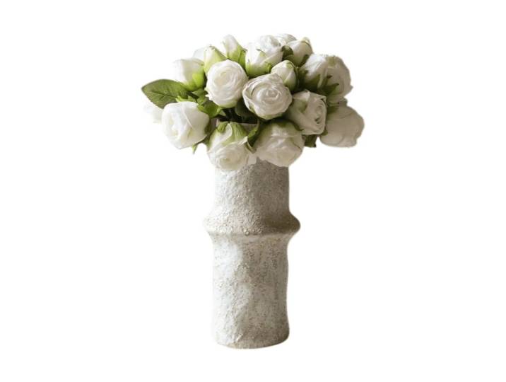 Botané Bouquet artificiel de roses Mini, blanc 10 pcs