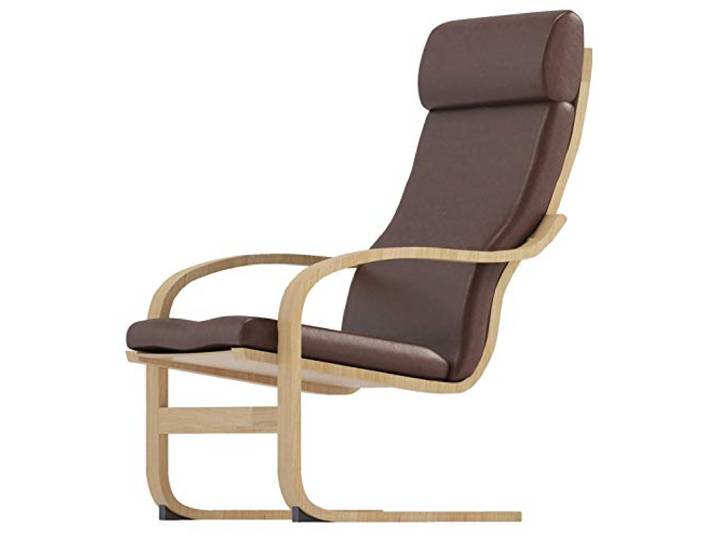 HomeTown Market Couvertures Uniquement. La Chaise n'est Pas Incluse! Le Remplacement de la Housse de Chaise Duable Poang est Compatible avec la Housse de Fauteuil IKEA Poang (Faux Leather Brown A)